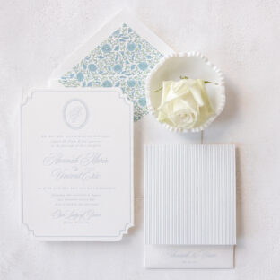 Die cut wedding invite