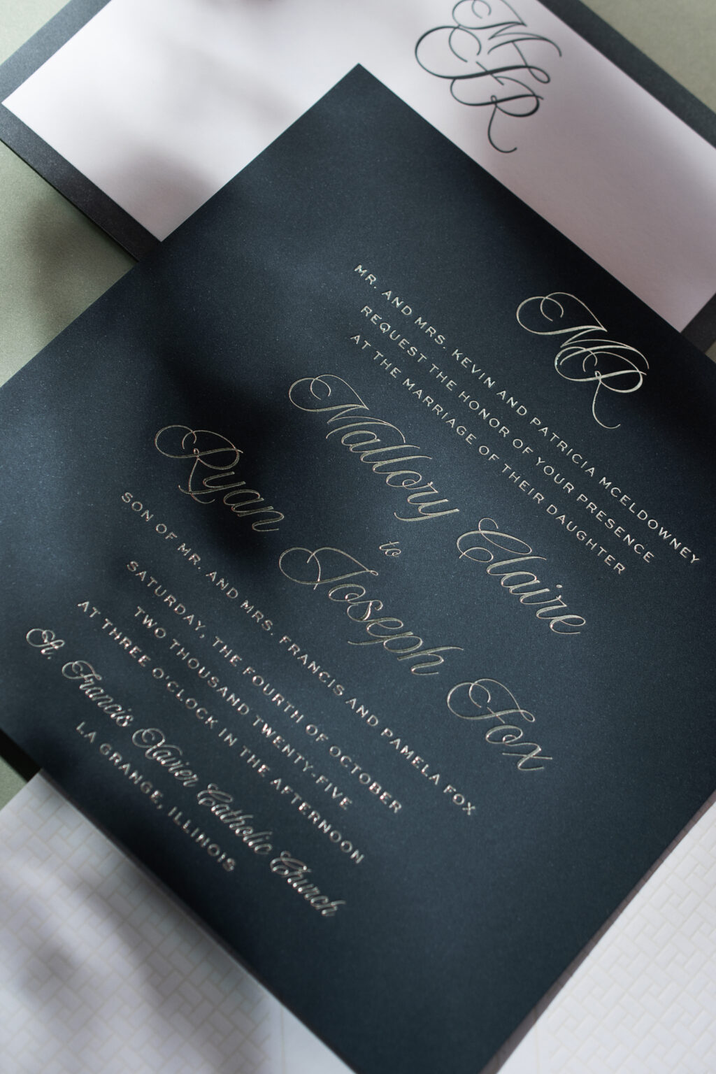 Foil Stamped Wedding Invitations