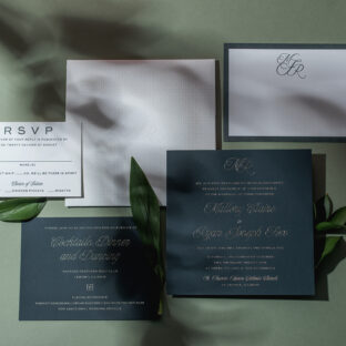 foil and letterpress wedding stationery