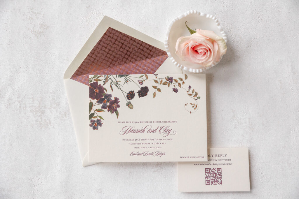 Letterpress and Foil Wedding Stationery