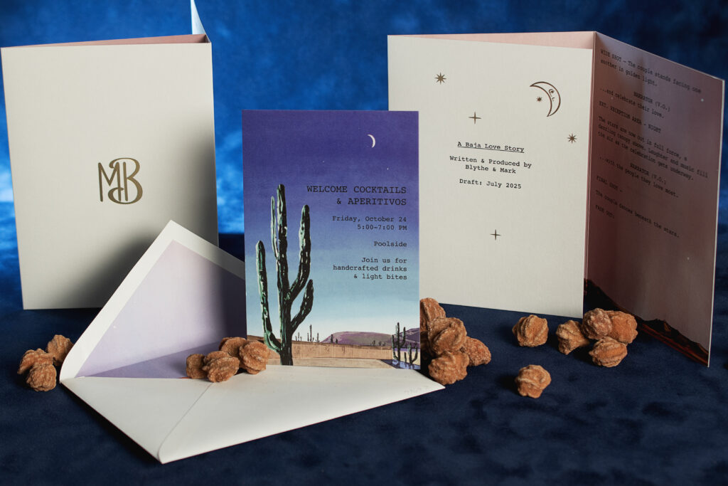 Cinematic Desert-Inspired Wedding Invitations