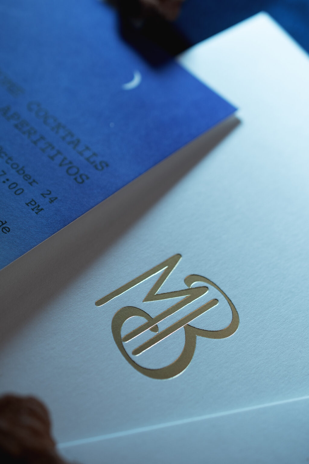 Modern Monogram in Champagne Foil