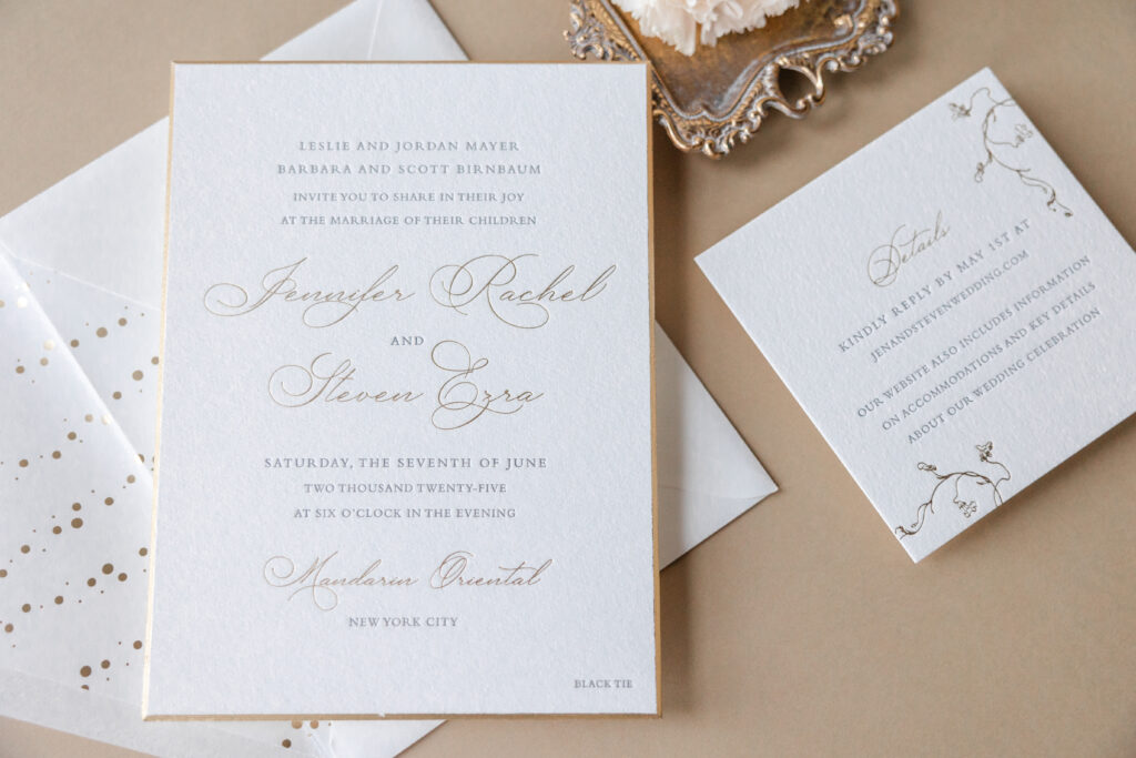 Elegant Foil-Stamped Wedding Invitations
