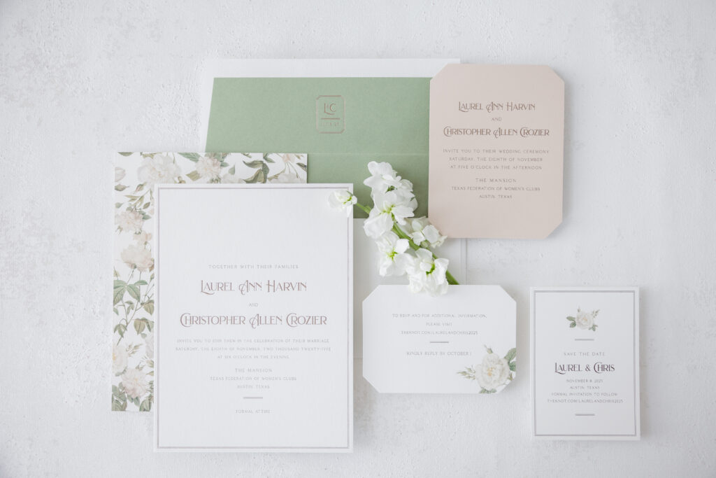 Foil-Stamped Wedding Stationery
