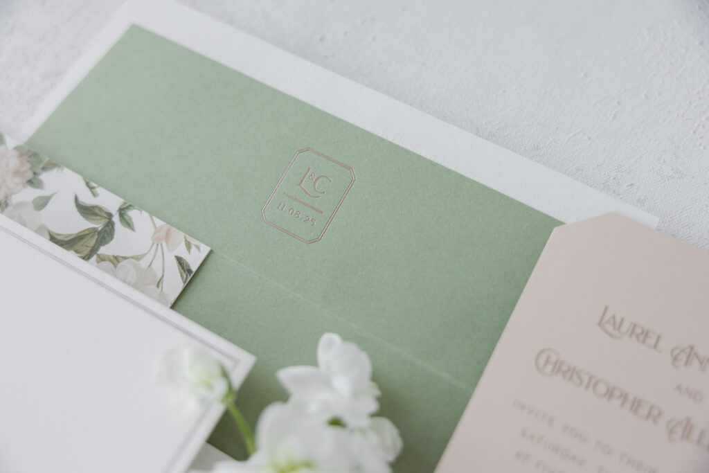 Monogram envelope liner