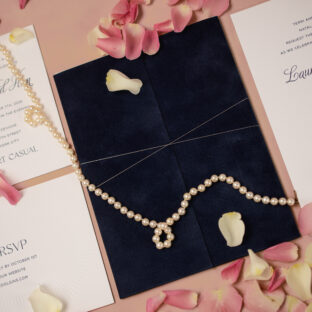 Velvet Gatefold with Metallic Thread