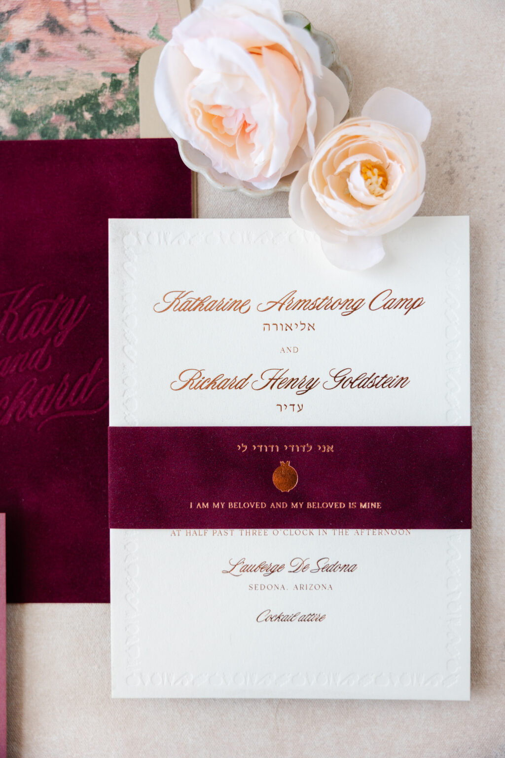 Foil and Blind Deboss Wedding Invitation
