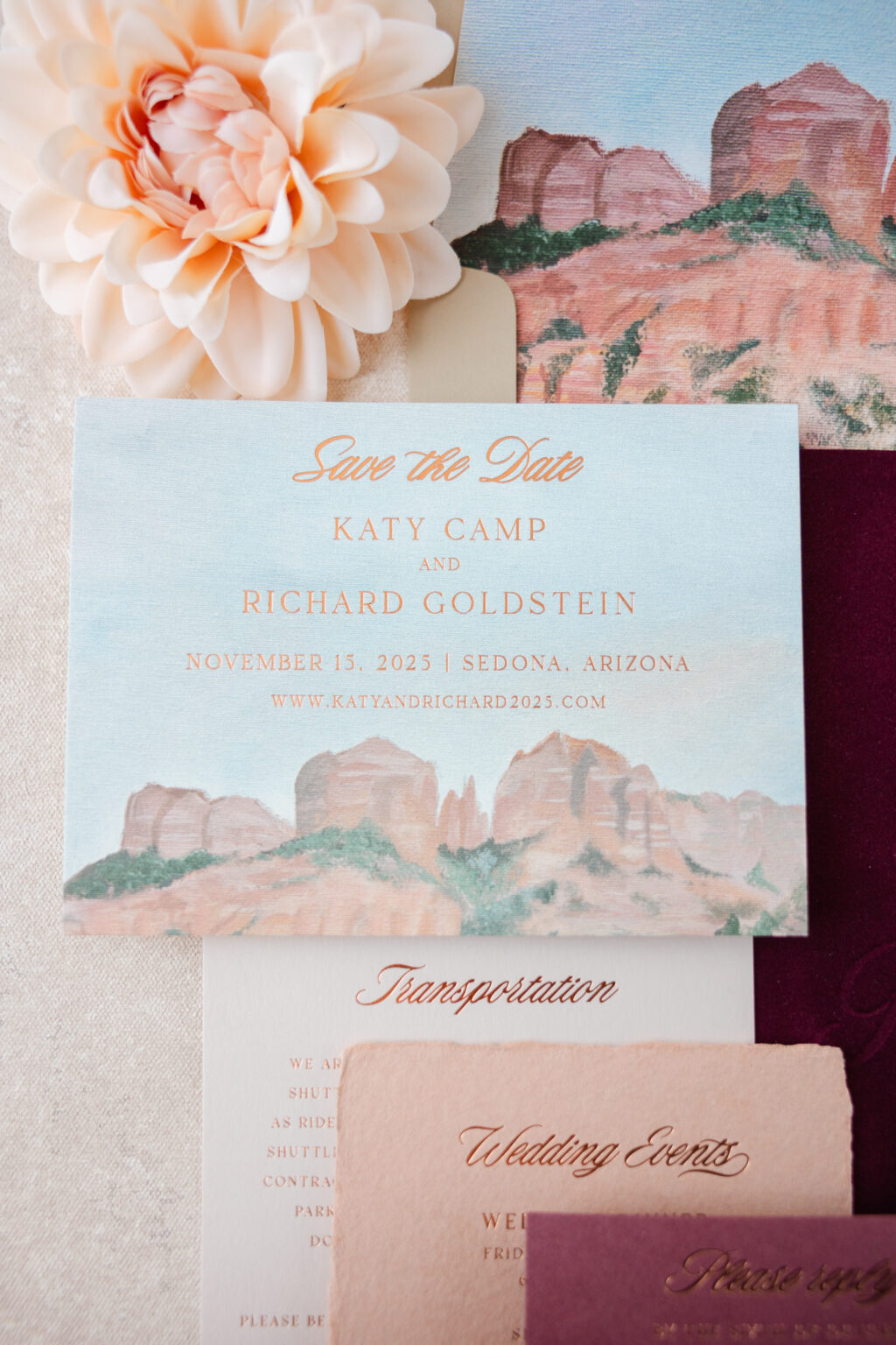 Foil Stamped Save the Date