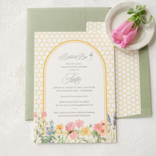 letterpress bridal party invite
