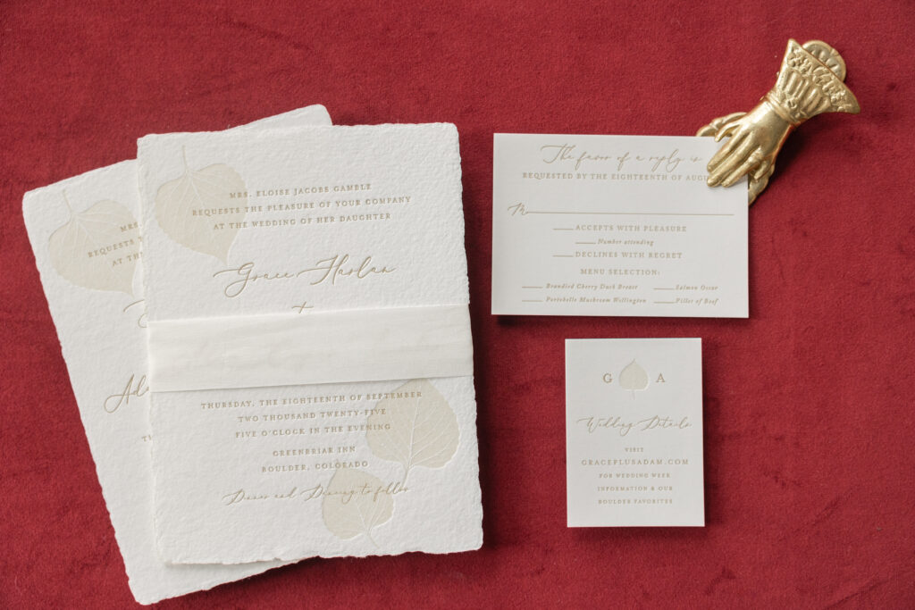 Nature inspired wedding invite