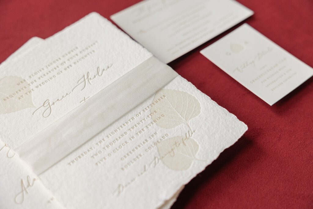 Botanical Detail Letterpress on Handmade Paper