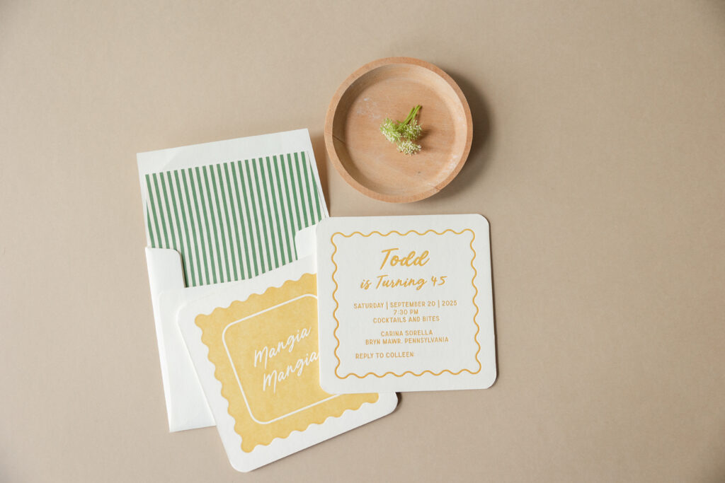Pasta Inspired Birthday Invite
