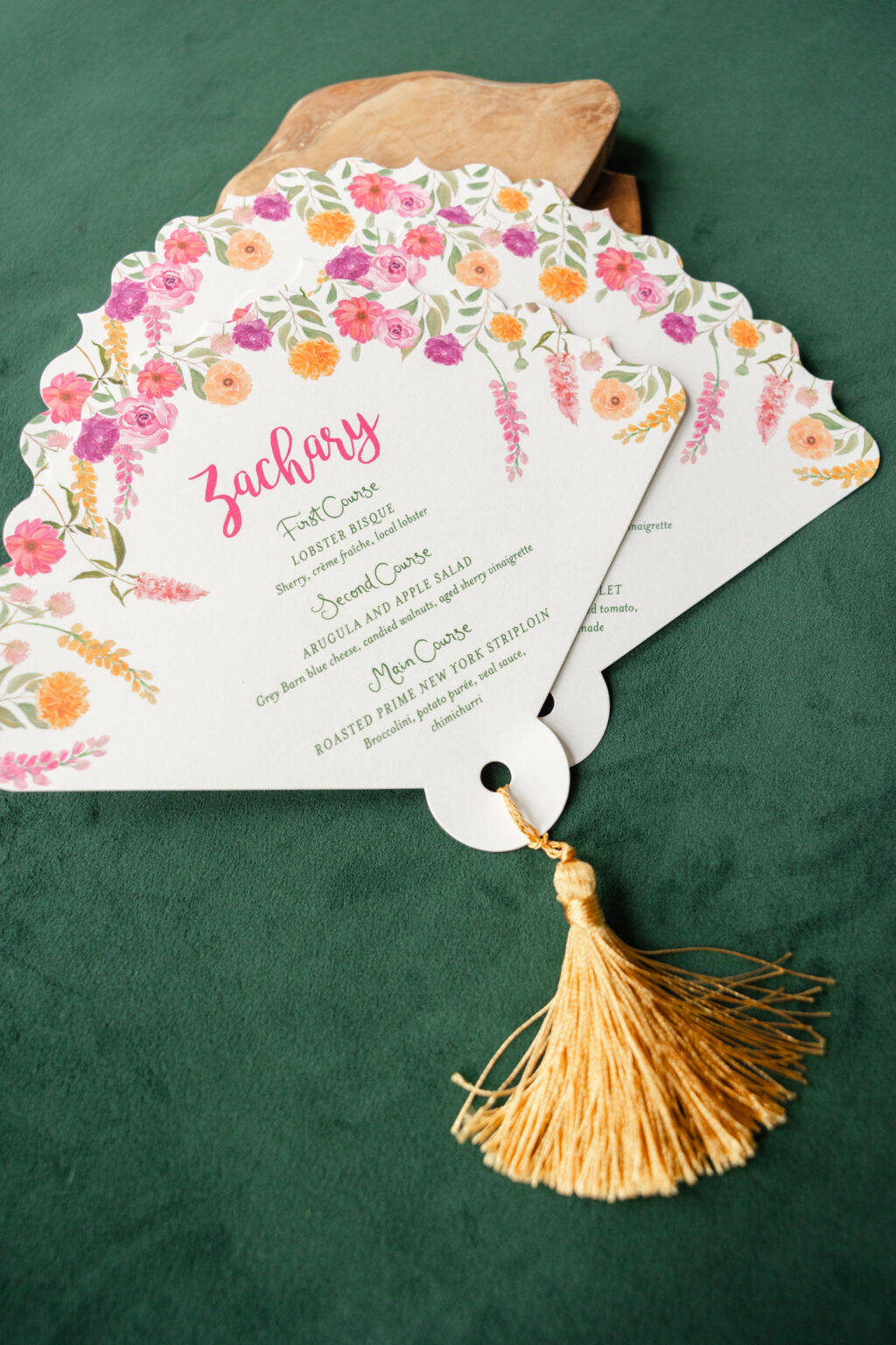 Floral Die-Cut Menu