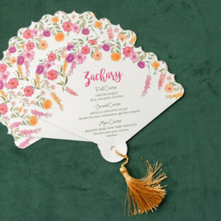 Variable Printed Menu with Tassel