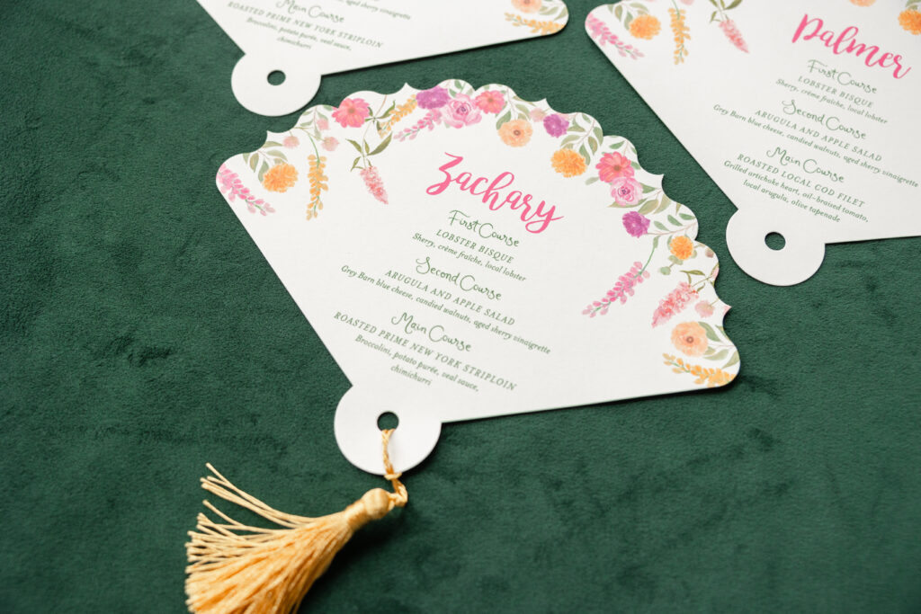 Floral Die-Cut Menu