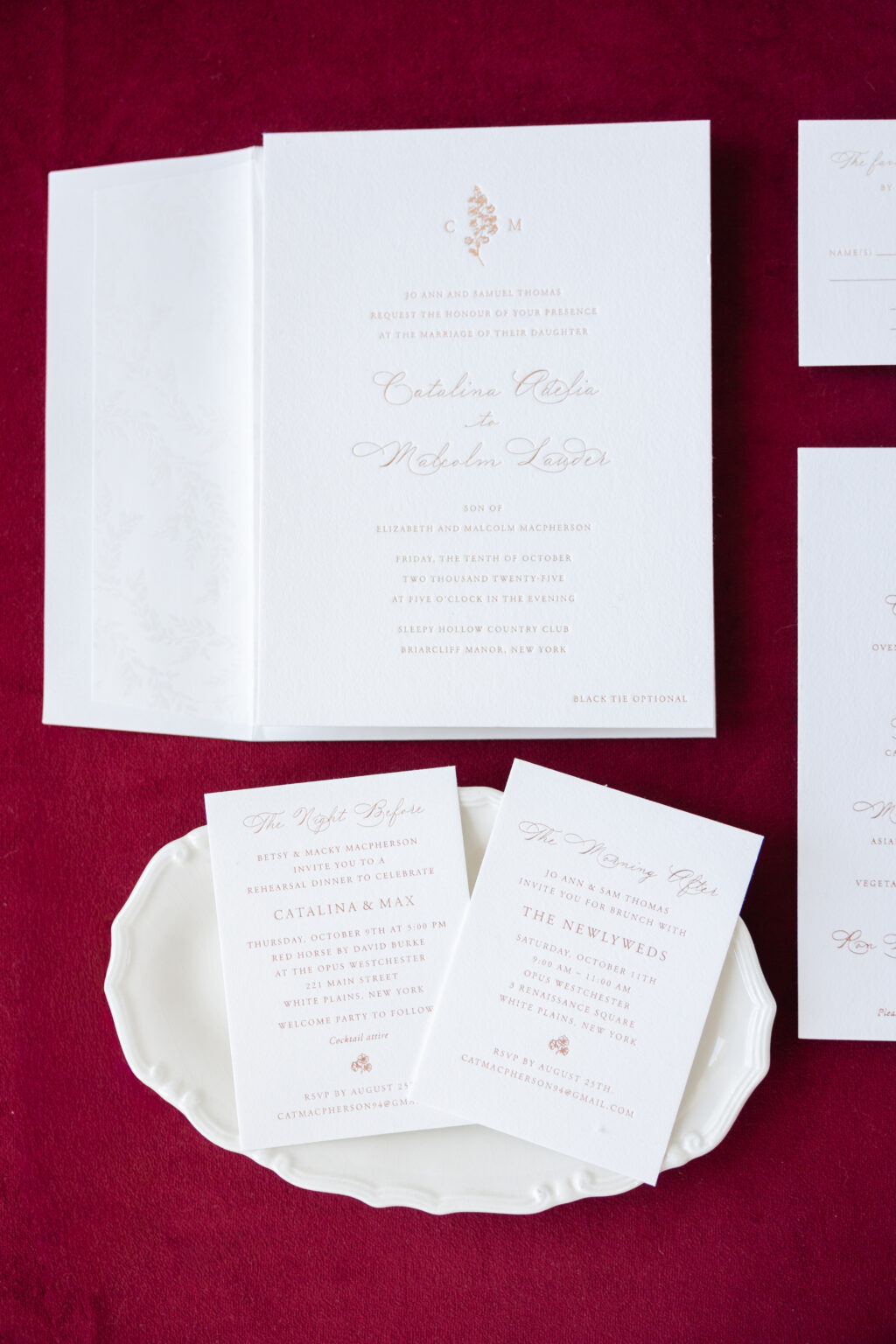 Foil Stamping Wedding Stationery