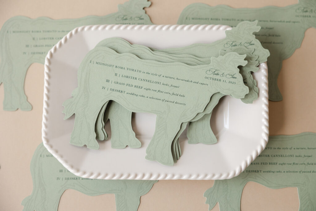 Digital Die Cut Menu