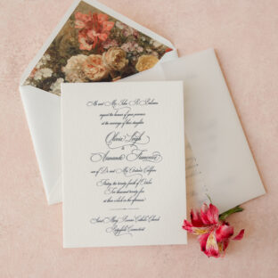 Floral Envelope Liner for Wedding Invite