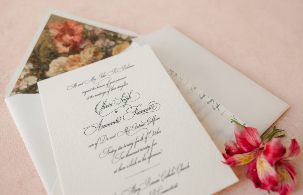 Engraved Wedding Invitation