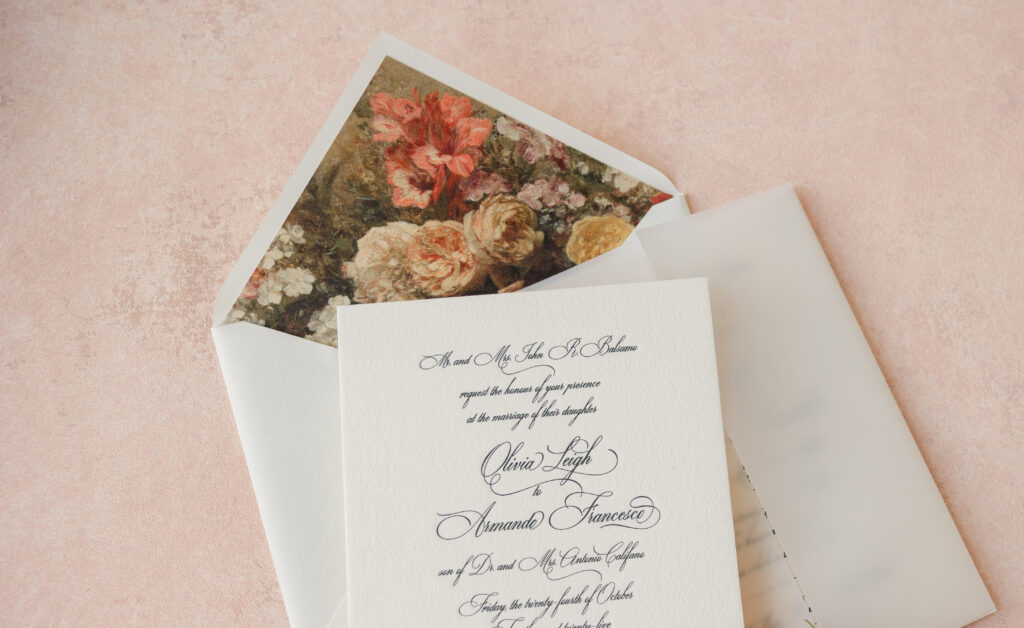 Engraved Wedding Invitation