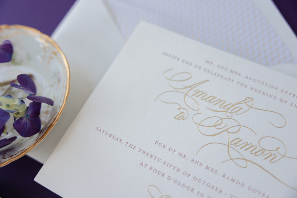 Foil and Letterpress Wedding Stationery