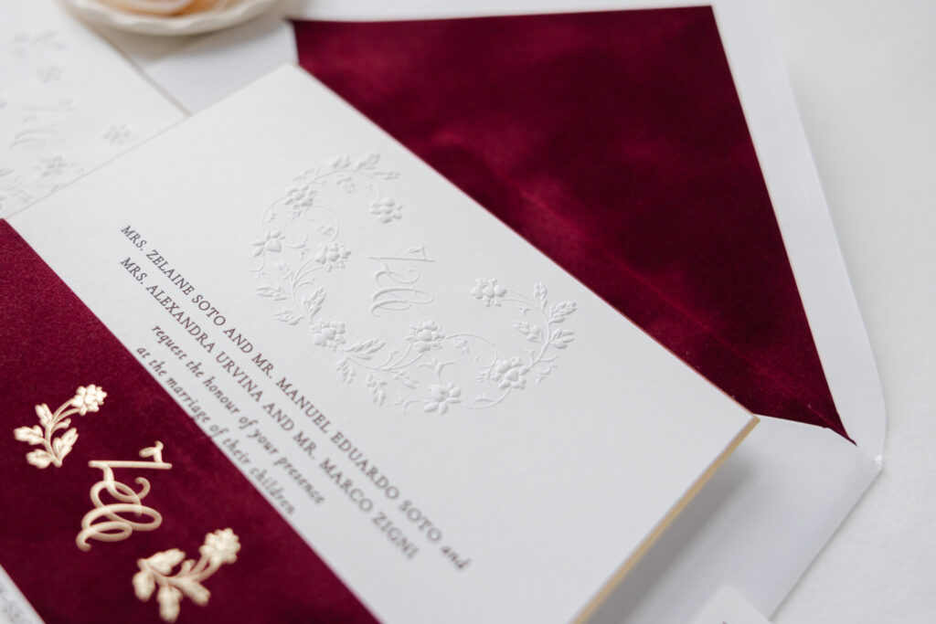 Wedding invite with monogram