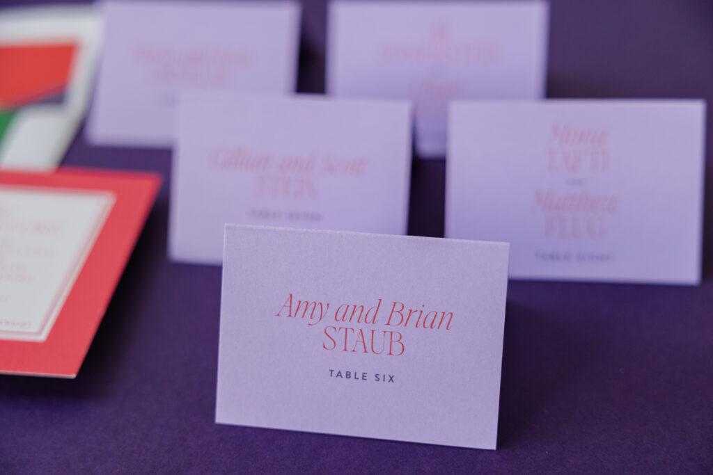 variable printed escort cards