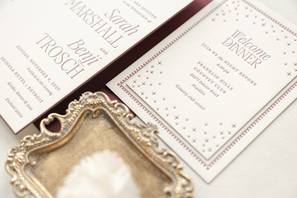Letterpress Cards with Edge Painting