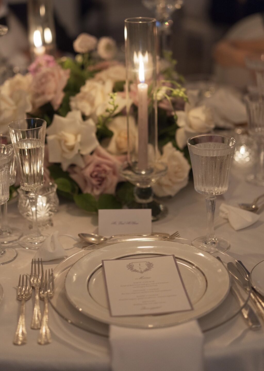 Wedding Tablescape with Letterpress Menu