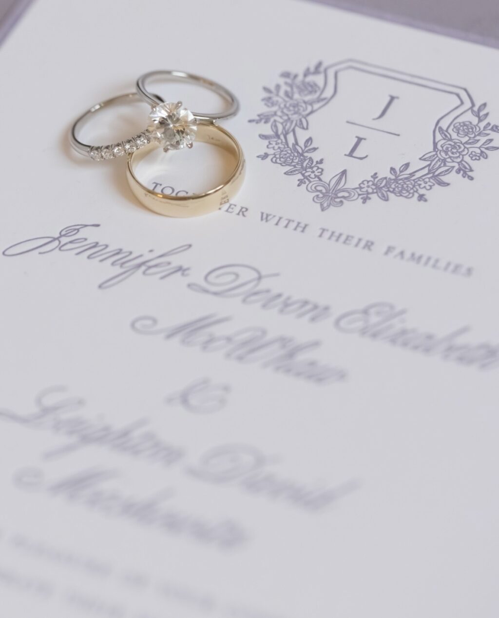 Letterpress Invitation with Custom Monogram