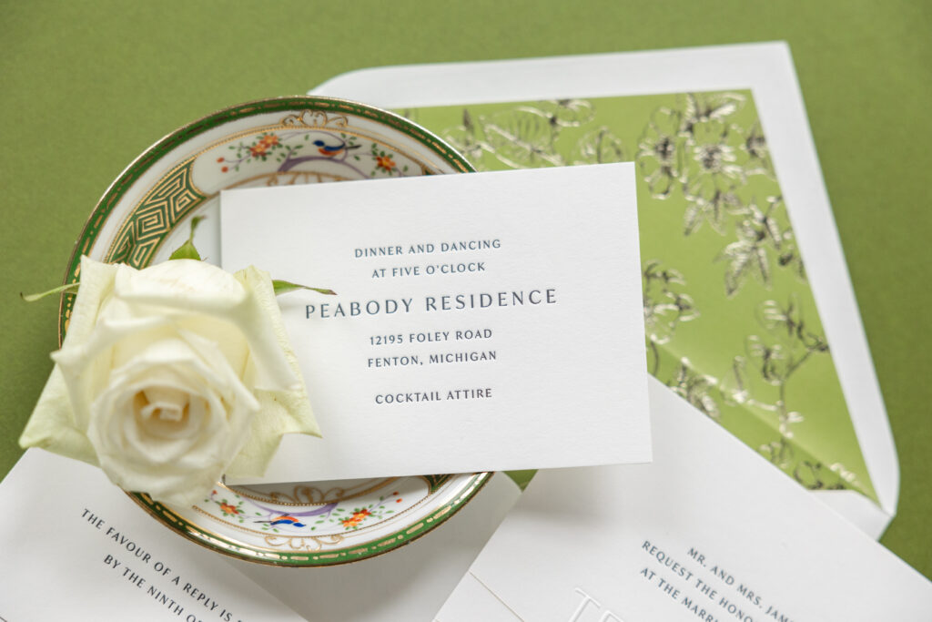 Minimalist Botanical Wedding Invitation