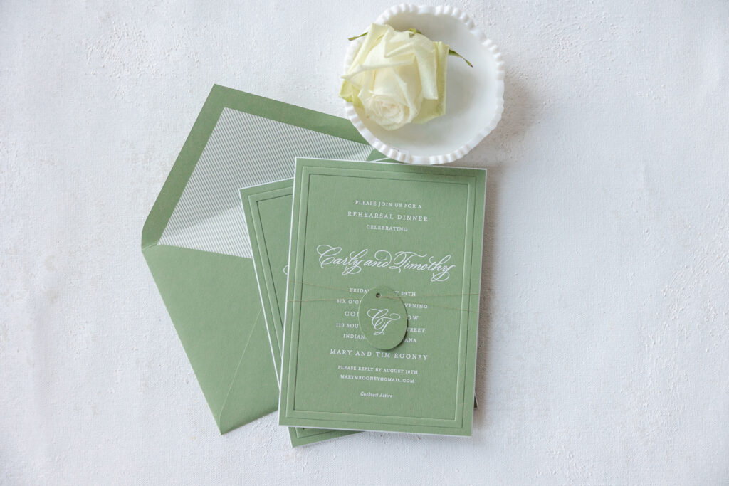 Engraved Monogram Tag for Invitation