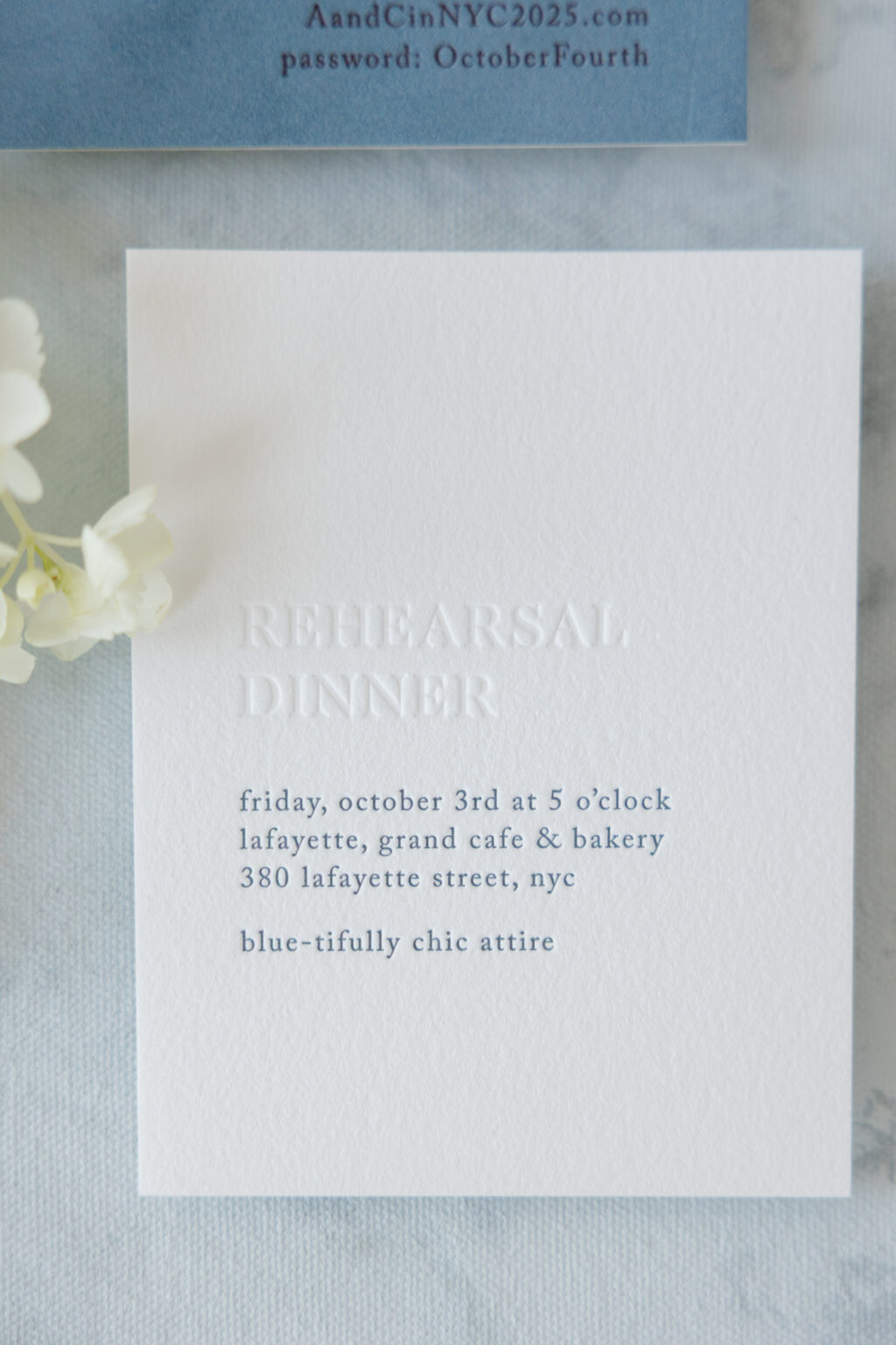 Blind Deboss Wedding Stationery