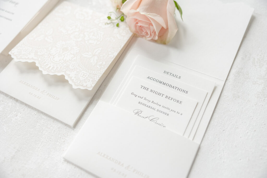 Letterpress Lace-Inspired Pocketfold