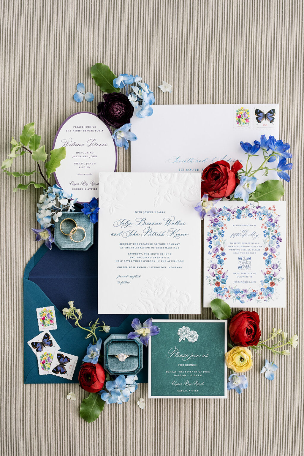 Letterpress Wedding Invitation Suite