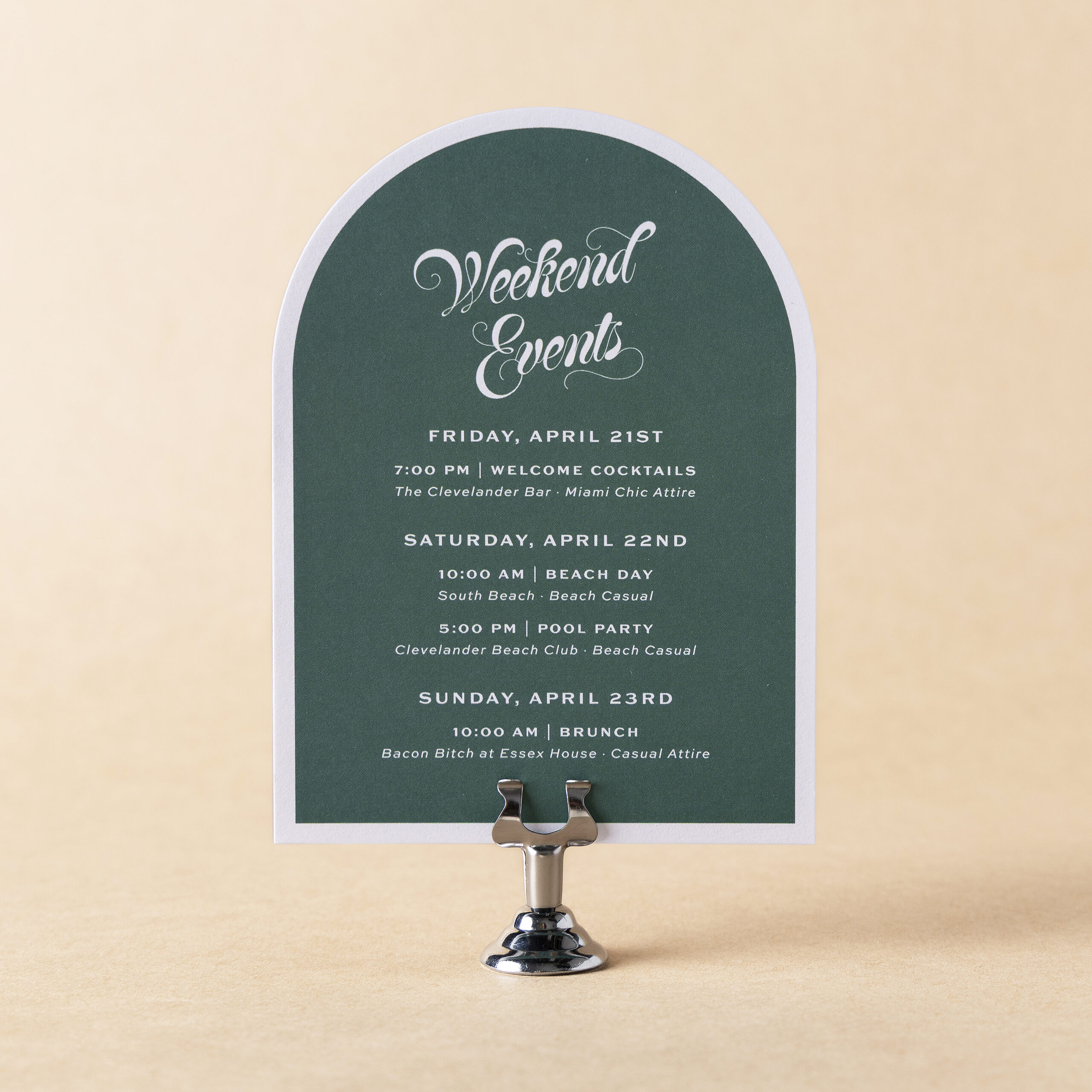 Monique Events Card design