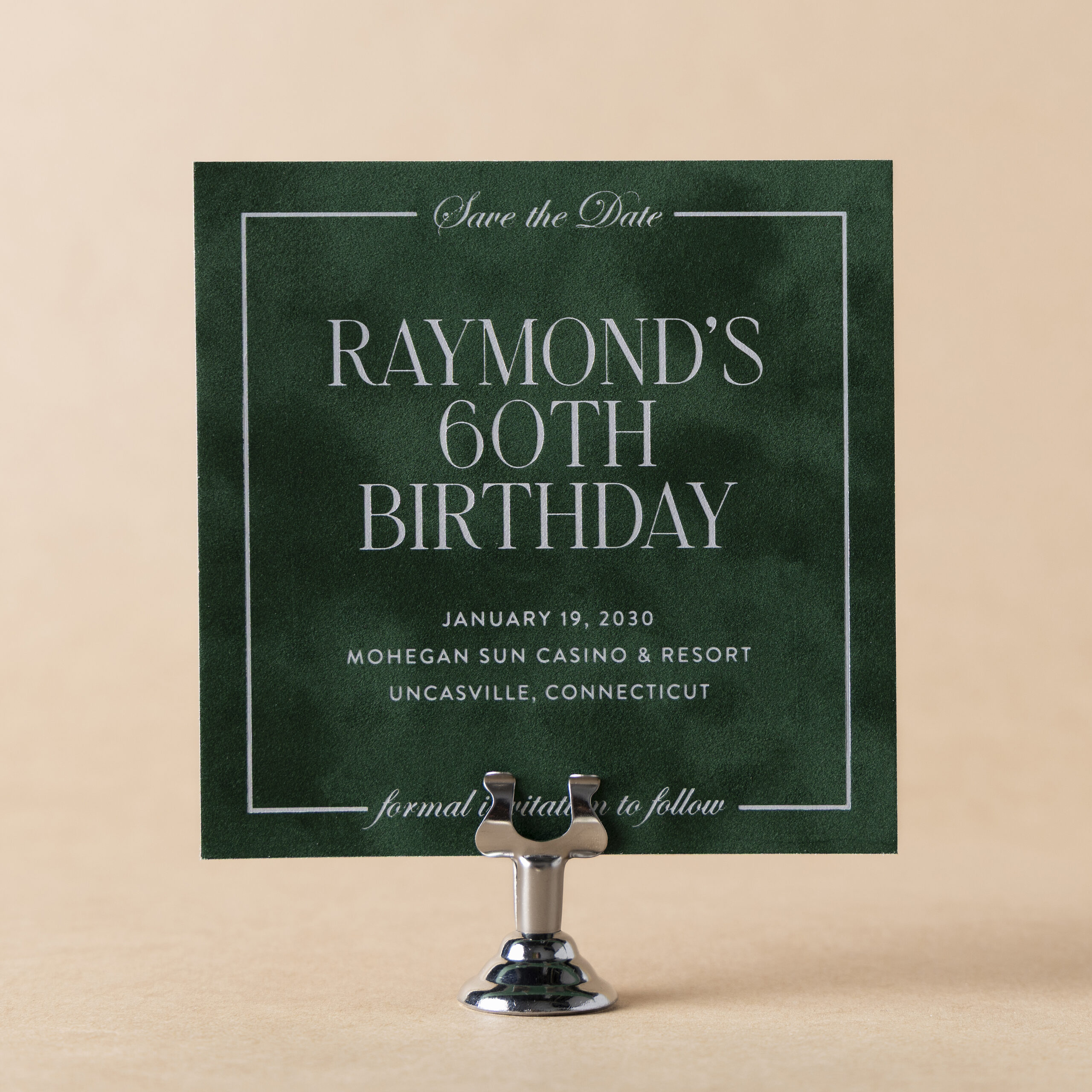 Raymond Save the Date design