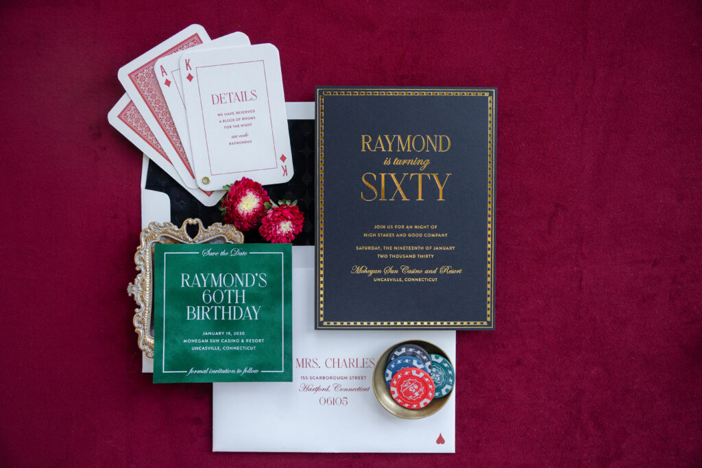 Bella Figura Casino Theme Invitation