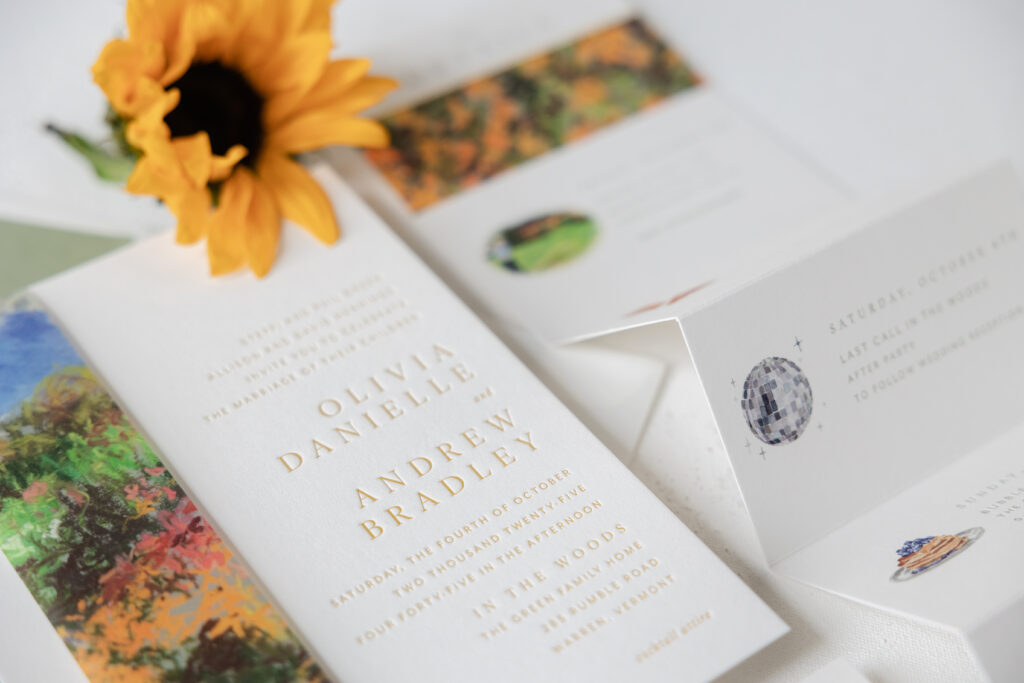 Letterpress Wedding Invitation Suite