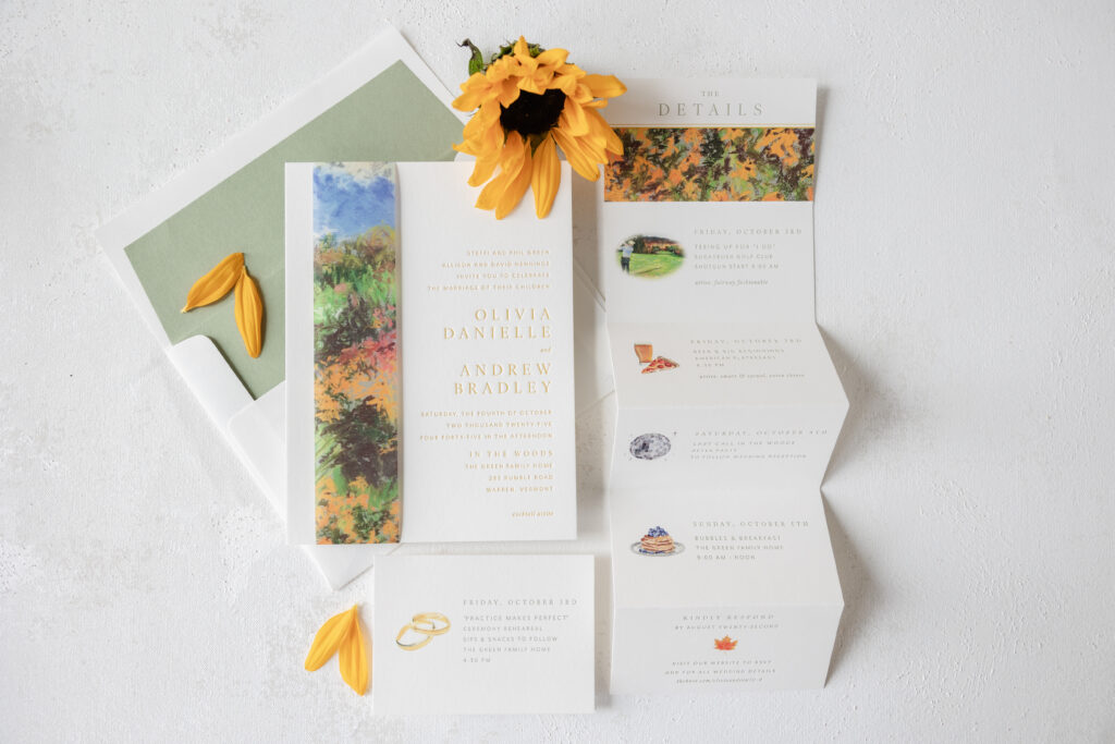 Contemporary Letterpress Invitation Suite