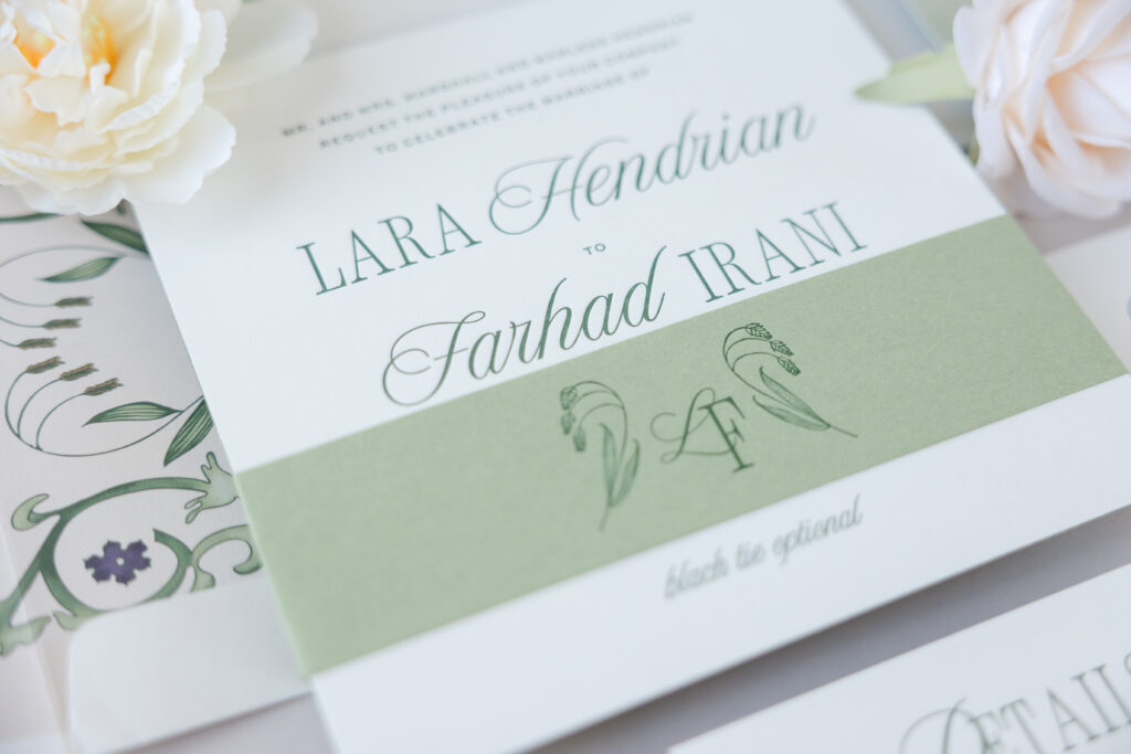 Letterpress Wedding Suite with Custom Artwork