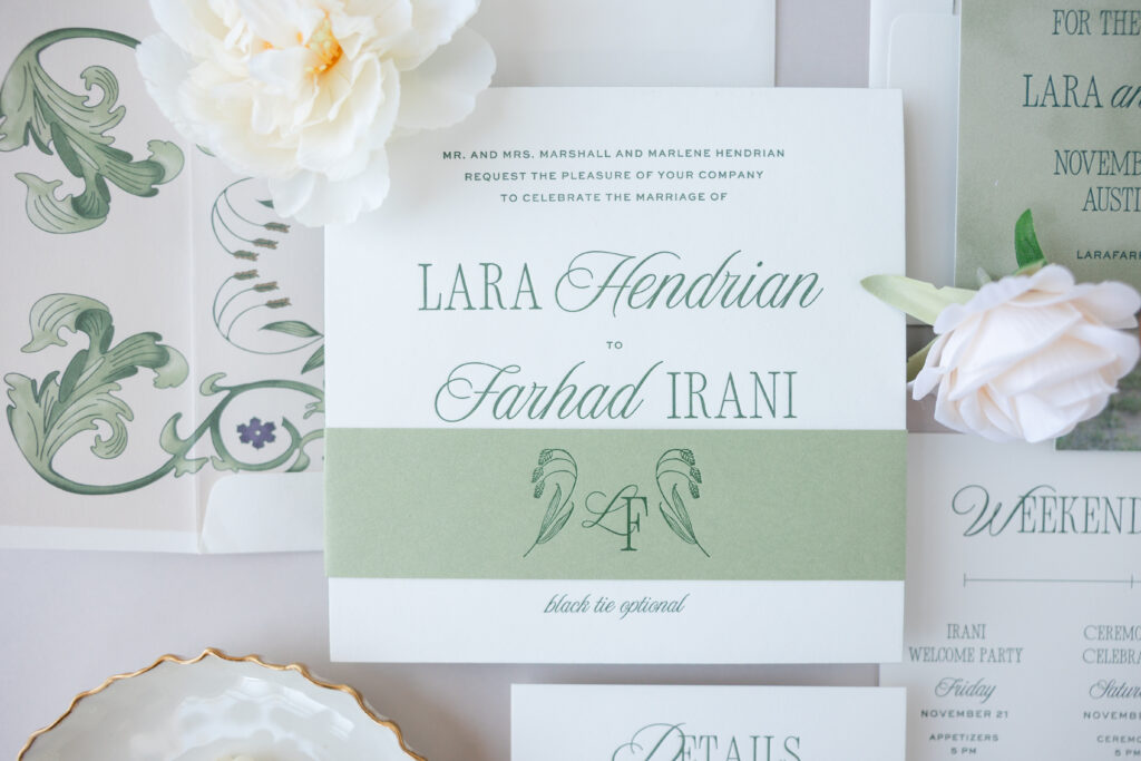 Letterpress Wedding Suite with Custom Artwork
