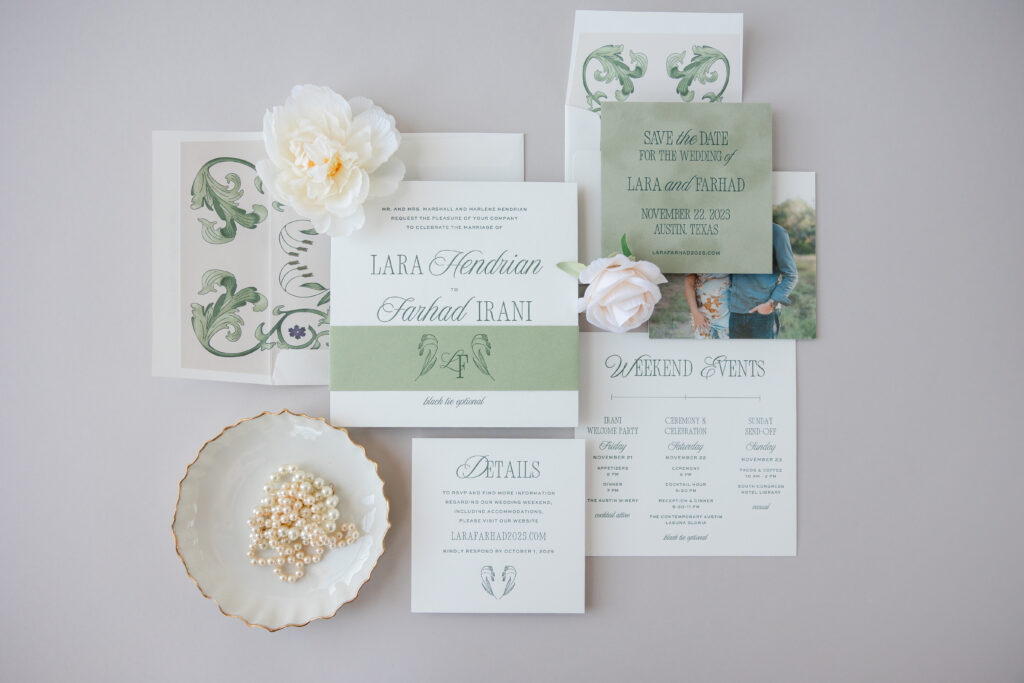 Letterpress Wedding Suite with Custom Artwork
