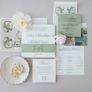 Letterpress Wedding Suite with Custom Artwork