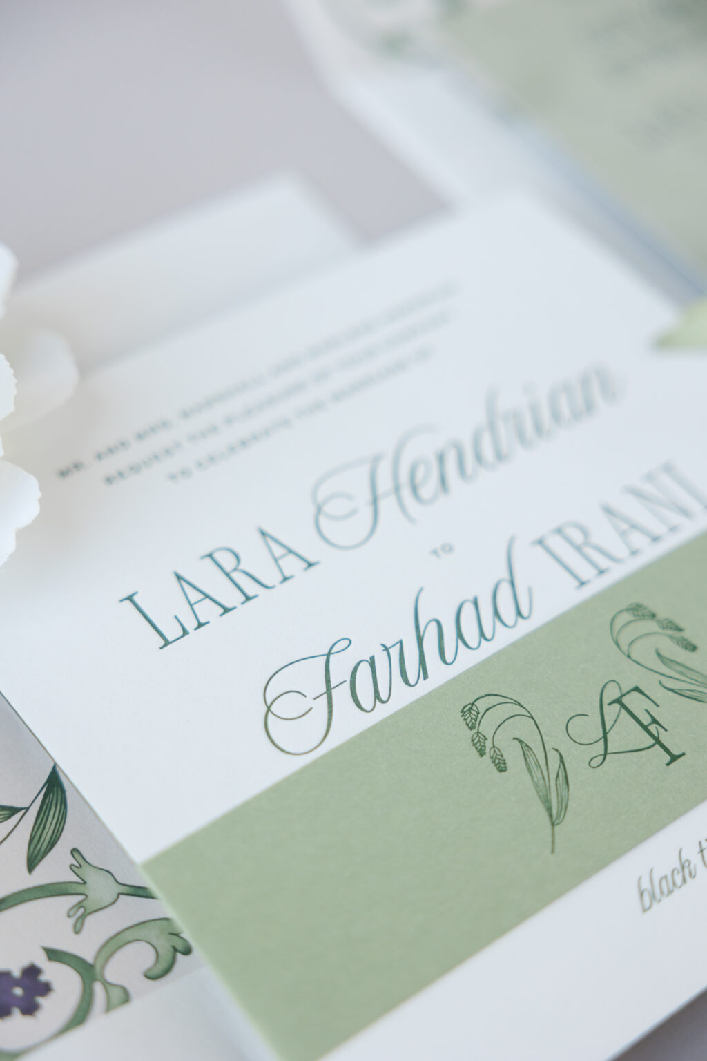 Letterpress Wedding Suite with Custom Artwork