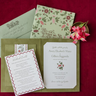 Letterpress Invitation with Folder