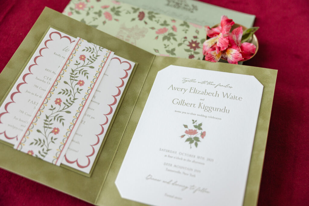 Letterpress Invite with Folder