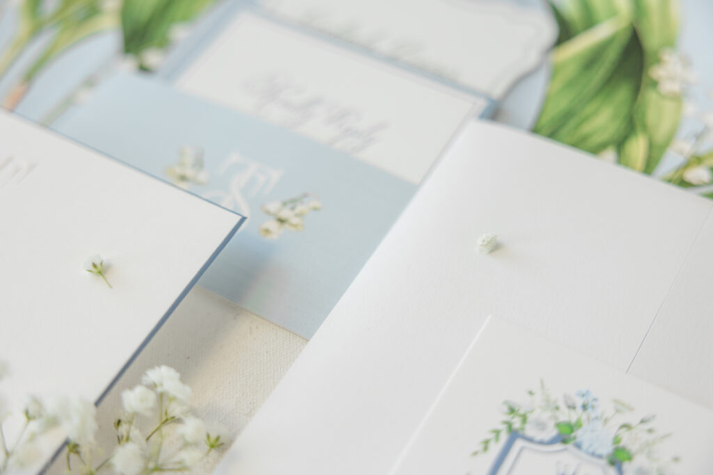 Save the Date and Invitation with Crest