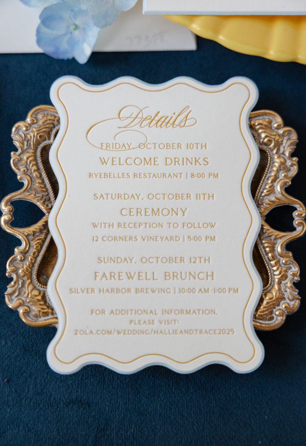 Letterpress Details Card with Custom Shape Bevel and Edge Painting