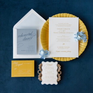 Wedding Invitations with Bold Color Palette